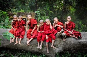 Seven Monks on a Log