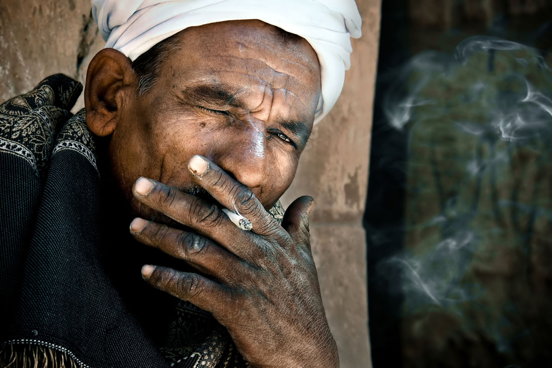 Smoking Egyptian Man