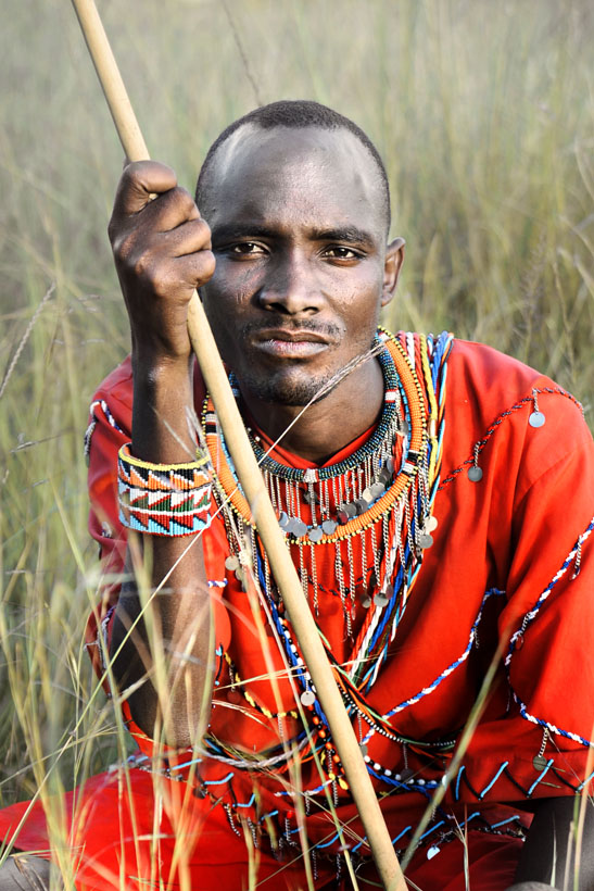 Masai Portrait in the Grass