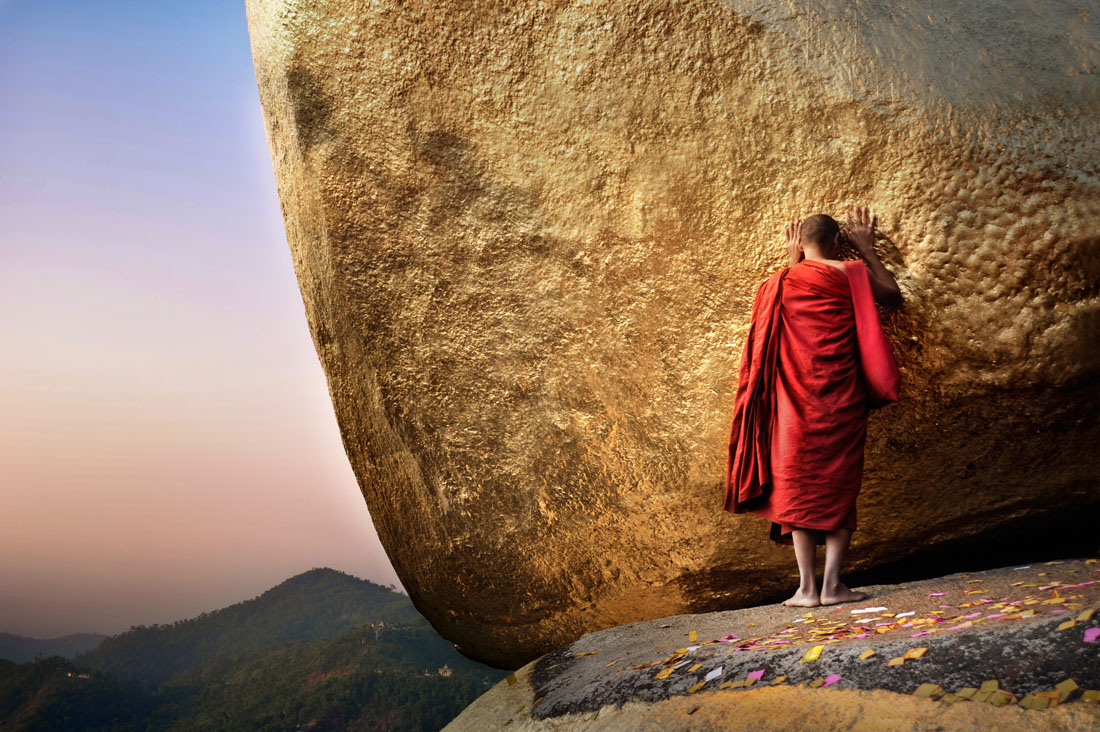 Monk at Golden Rock
