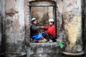Two Friends Playing